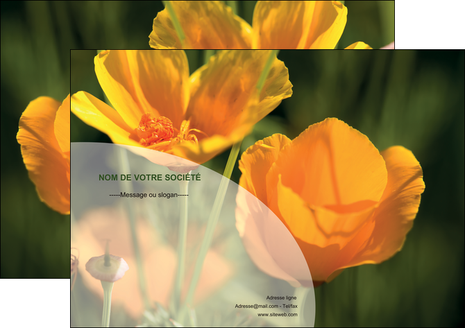 maquette en ligne a personnaliser affiche agriculture fleurs bouquetier horticulteur MIFCH34120
