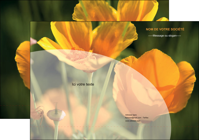 personnaliser modele de pochette a rabat agriculture fleurs bouquetier horticulteur MIFCH34134