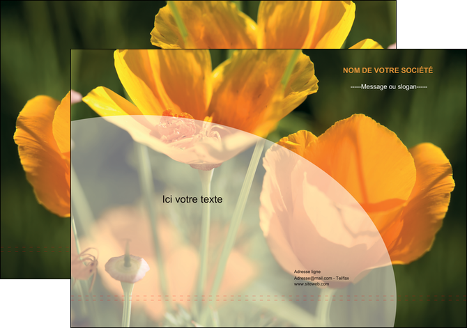 faire modele a imprimer pochette a rabat agriculture fleurs bouquetier horticulteur MIDBE34136