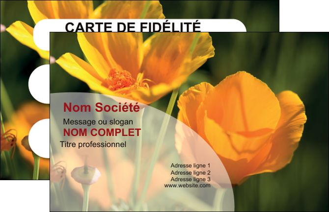 realiser carte de visite agriculture fleurs bouquetier horticulteur MIDBE34138