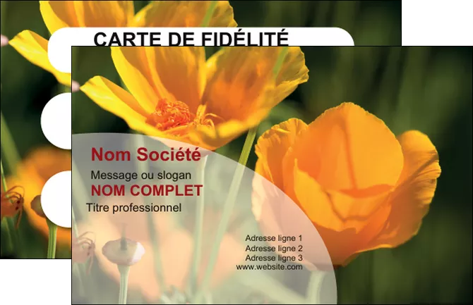 realiser carte de visite agriculture fleurs bouquetier horticulteur MLIGLU34138