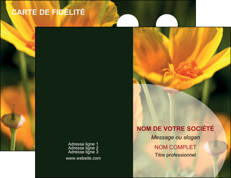 impression carte de visite agriculture fleurs bouquetier horticulteur MIDBE34140