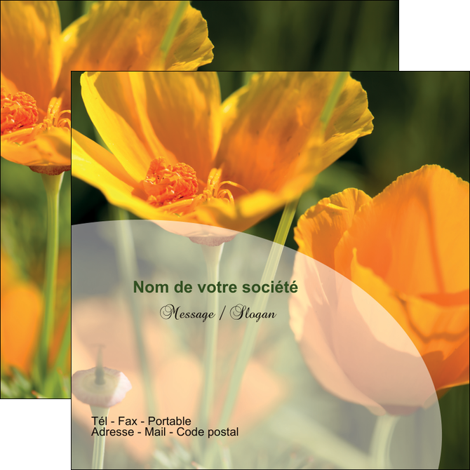 maquette en ligne a personnaliser flyers agriculture fleurs bouquetier horticulteur MID34144