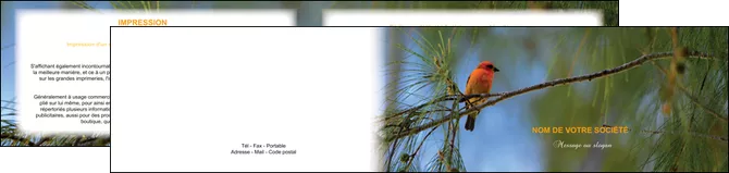 maquette en ligne a personnaliser depliant 2 volets  4 pages  paysage nature parc naturel animaux parc naturel des oiseaux MLGI34274