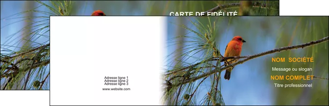 personnaliser maquette carte de visite paysage nature parc naturel animaux parc naturel des oiseaux MIFLU34282