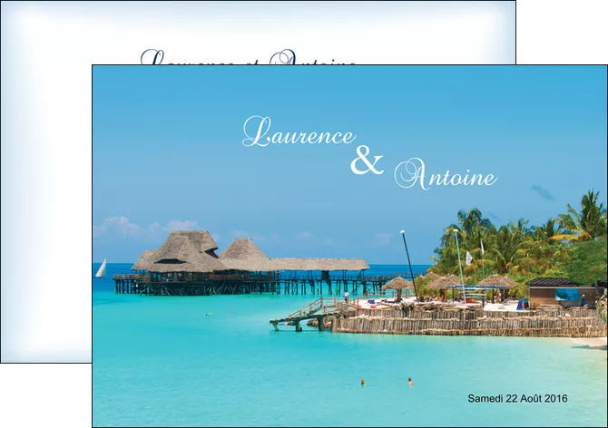 realiser flyers paysage faire part de mariage carte de mariage invitation mariage MLGI34346