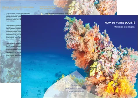 impression depliant 3 volets  6 pages  plongee  plongee plongee sous marine centre de plongee MIFBE34382