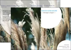 modele depliant 2 volets  4 pages  paysage fleurs champs nature MLGI34630