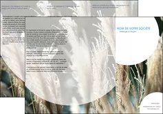 cree depliant 3 volets  6 pages  paysage fleurs champs nature MLGI34636