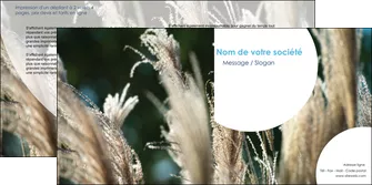 faire modele a imprimer depliant 2 volets  4 pages  paysage fleurs champs nature MLGI34642