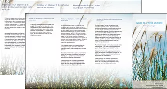 creation graphique en ligne depliant 4 volets  8 pages  paysage nature champs fleurs MLGI34672