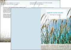 creation graphique en ligne depliant 2 volets  4 pages  paysage nature champs fleurs MLGI34678