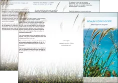 cree depliant 3 volets  6 pages  paysage nature champs fleurs MLGI34684