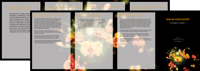 creation graphique en ligne depliant 4 volets  8 pages  fleuriste et jardinage fleur luxe noire MIFCH34802