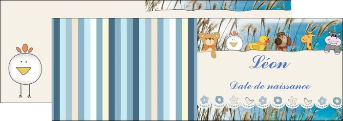 creer modele en ligne depliant 2 volets  4 pages  faire part de naissance carte de naissance carton invitation naissance MLGI34834