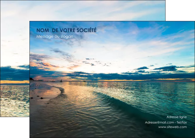 impression flyers sejours mer nature ciel MLGI34844