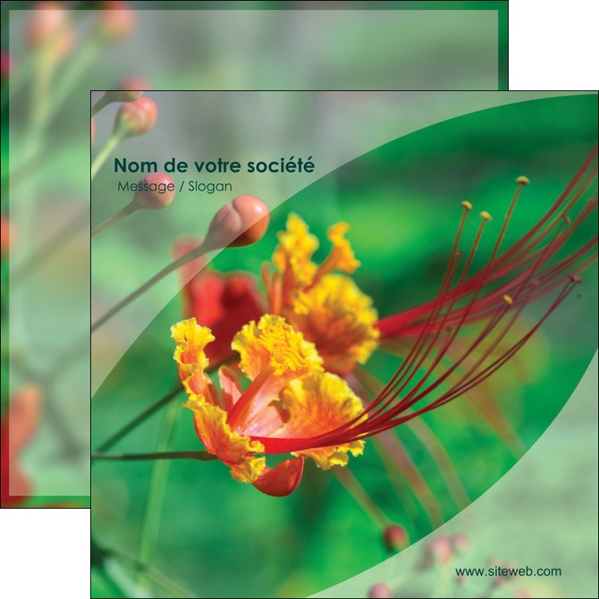 creation graphique en ligne flyers fleuriste et jardinage nature colore couleurs MLGI34904