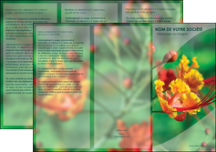 creer modele en ligne depliant 3 volets  6 pages  fleuriste et jardinage nature colore couleurs MLGI34914