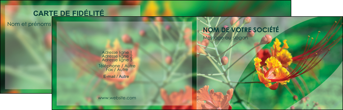 realiser carte de visite fleuriste et jardinage nature colore couleurs MLGI34918