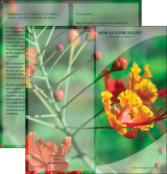 personnaliser modele de depliant 2 volets  4 pages  fleuriste et jardinage nature colore couleurs MLGI34920