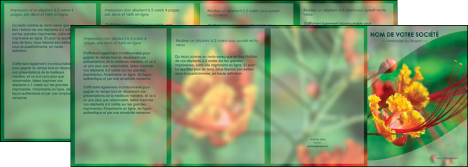 creation graphique en ligne depliant 4 volets  8 pages  fleuriste et jardinage nature colore couleurs MLGI34924
