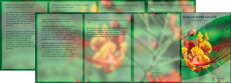 creation graphique en ligne depliant 4 volets  8 pages  fleuriste et jardinage nature colore couleurs MLIP34924