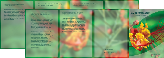 creer modele en ligne depliant 4 volets  8 pages  fleuriste et jardinage nature colore couleurs MLGI34926
