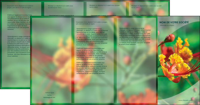 personnaliser maquette depliant 4 volets  8 pages  fleuriste et jardinage nature colore couleurs MLGI34928
