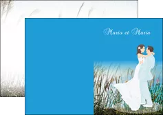 personnaliser modele de depliant 2 volets  4 pages  faire part de mariage invitation mariage noces MLGI35086