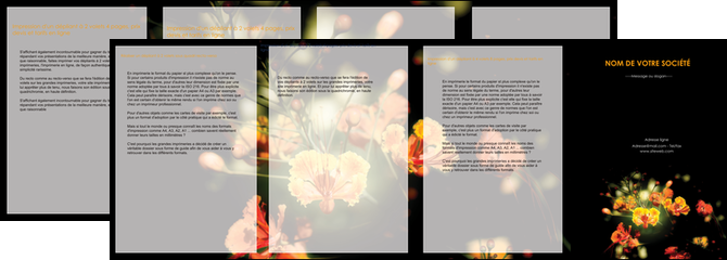 exemple depliant 4 volets  8 pages  fleuriste et jardinage fleurs printemps jardin MLGI35150