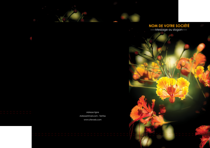 imprimer pochette a rabat fleuriste et jardinage fleurs printemps jardin MLGI35168