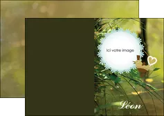 personnaliser modele de depliant 2 volets  4 pages  faire part de naissance vert nature MLIGLU35348