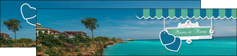 modele en ligne depliant 2 volets  4 pages  mariage mer plage MLGI35422