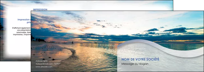 modele en ligne depliant 2 volets  4 pages  sejours plage ocean bord de mer MLGI35536