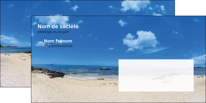personnaliser modele de enveloppe paysage mer vacances ile MIDBE35768