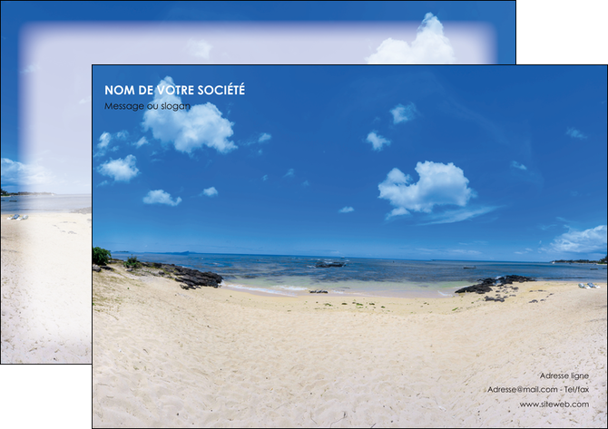 imprimer affiche paysage mer vacances ile MFLUOO35772