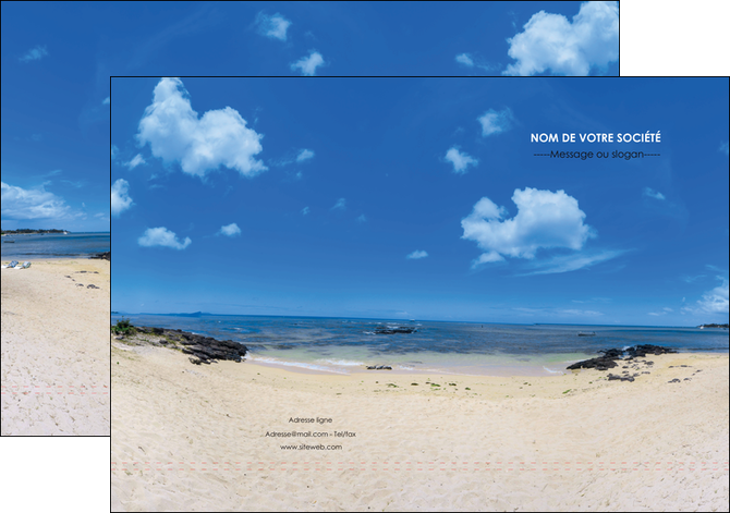 imprimerie pochette a rabat paysage mer vacances ile MIDBE35784