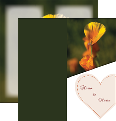 cree depliant 2 volets  4 pages  fleurs nature beaute MLGI35860