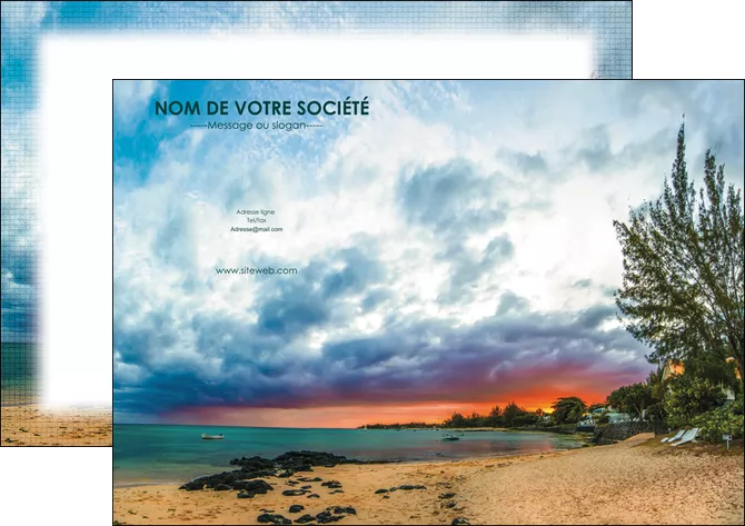 faire flyers sejours plage mer vacances MIFBE35902