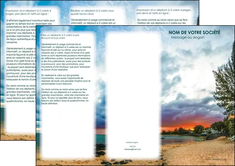 creation graphique en ligne depliant 3 volets  6 pages  sejours plage mer vacances MIFBE35914
