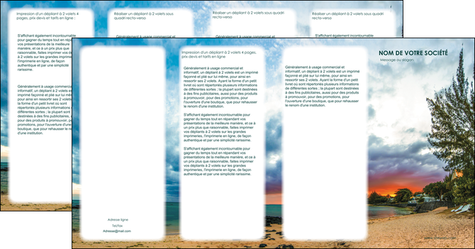 realiser depliant 4 volets  8 pages  sejours plage mer vacances MIFBE35928