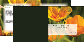 creer modele en ligne depliant 2 volets  4 pages  fleuriste et jardinage fleurs nature printemps MLGI35958