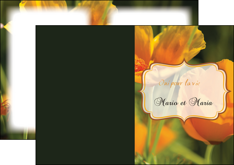 creer modele en ligne depliant 2 volets  4 pages  fleurs nature printemps MLGI35998