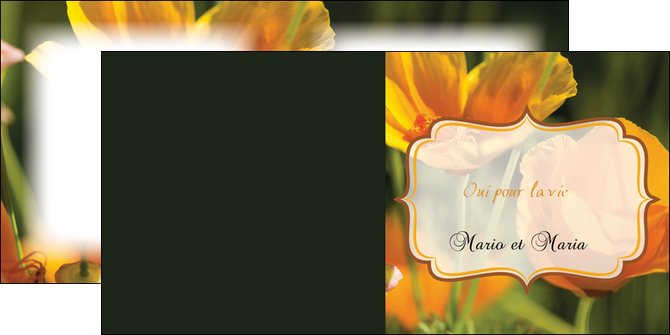 imprimerie depliant 2 volets  4 pages  fleurs nature printemps MLGI36002