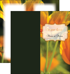 exemple depliant 2 volets  4 pages  fleurs nature printemps MLGI36008