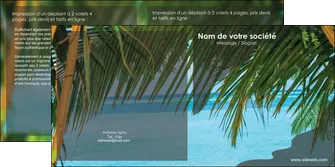 personnaliser maquette depliant 2 volets  4 pages  mer plage nature MLGI36060