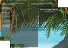 personnaliser modele de depliant 2 volets  4 pages  mer plage nature MLGI36068