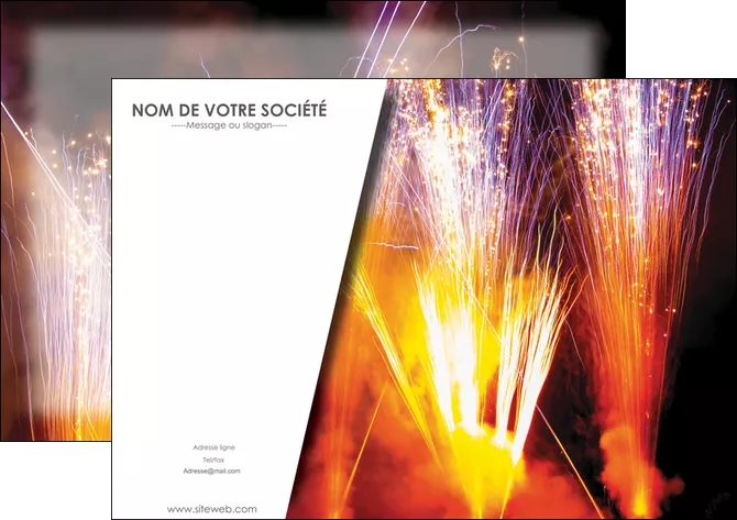 maquette en ligne a personnaliser affiche reception et animation feu dartifice artificier artilleur MIS36120