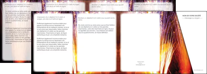 cree depliant 4 volets  8 pages  reception et animation feu dartifice artificier artilleur MLGI36138