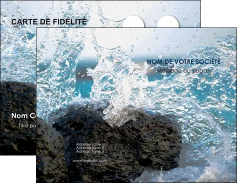 modele en ligne carte de visite mer rocher nature MLGI36236